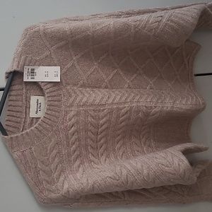 Light brown Abercrombie &Fitch half sweater NWT